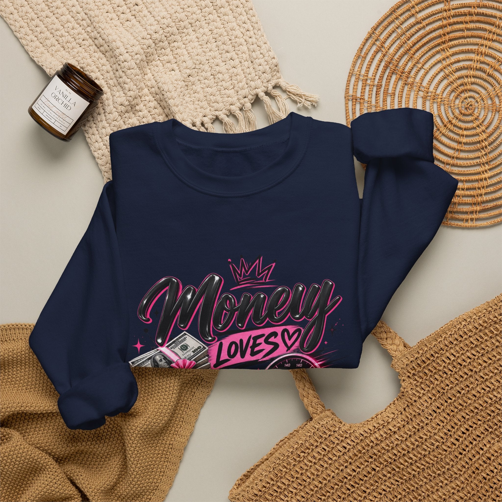 Money Loves Speed Crewneck Sweatshirt