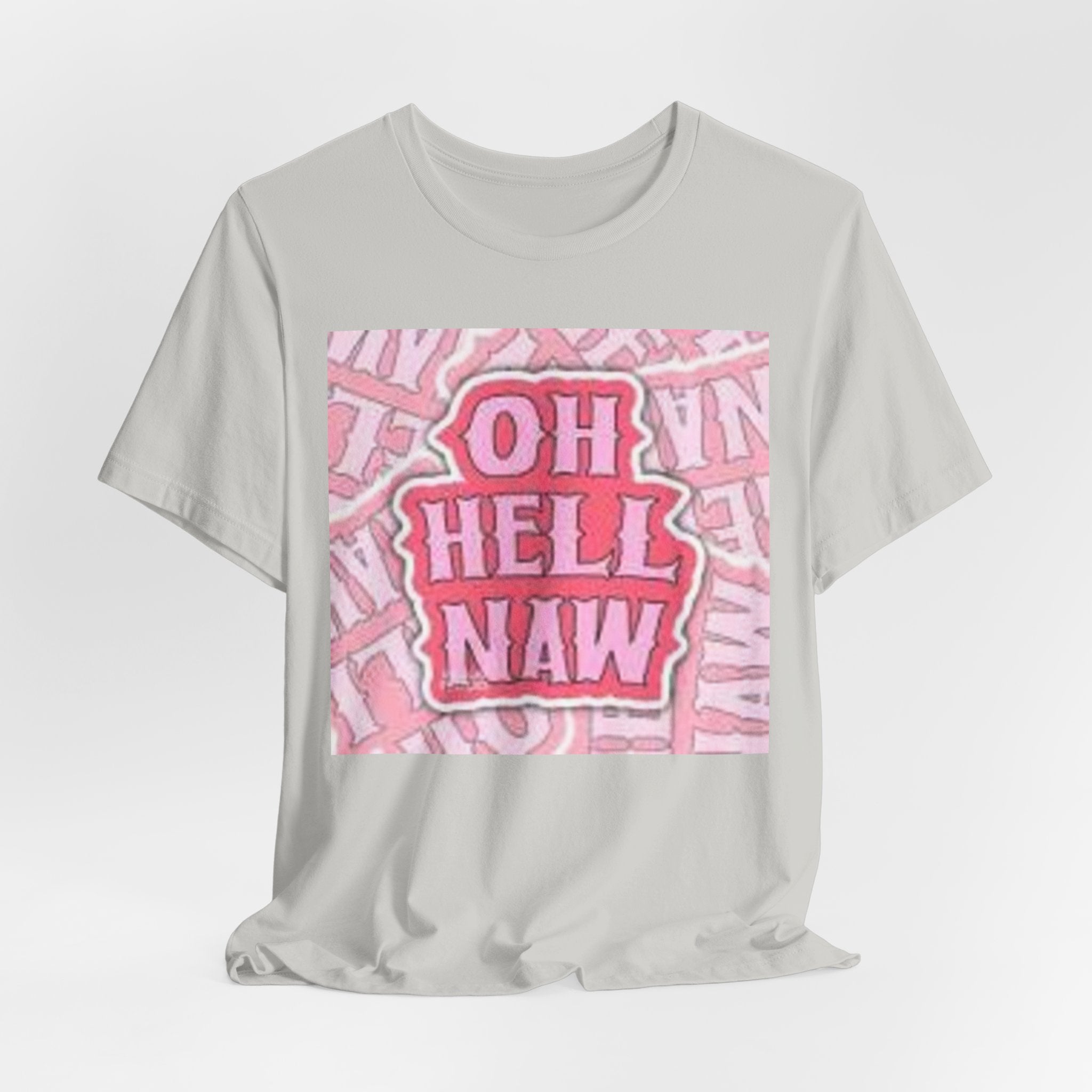 Oh Hell Naw pink graphic Tee | sassy text shirt, retro bubble letters
