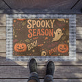 Spooky Season Doormat — Halloween Pumpkin & Ghost Welcome Mat