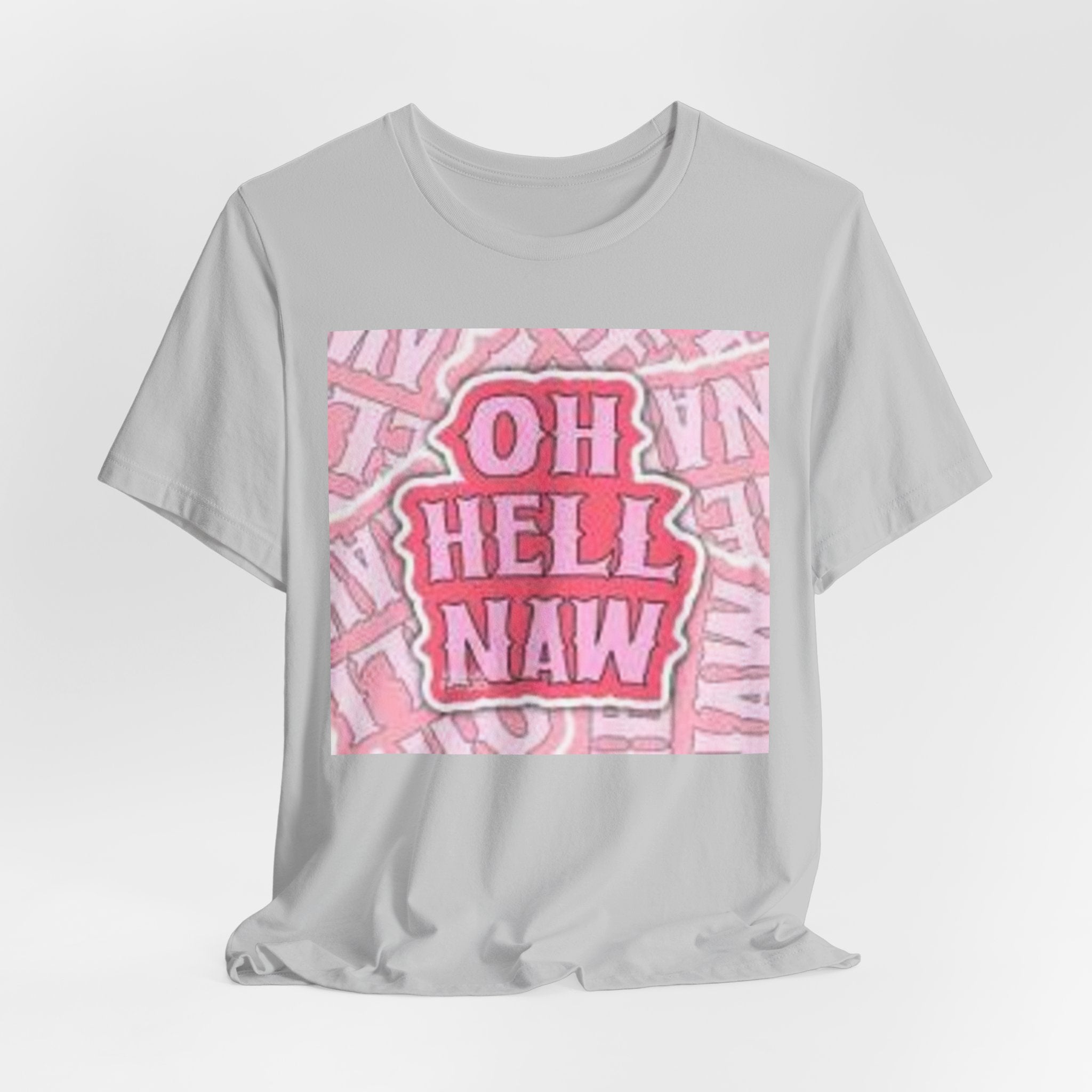 Oh Hell Naw pink graphic Tee | sassy text shirt, retro bubble letters