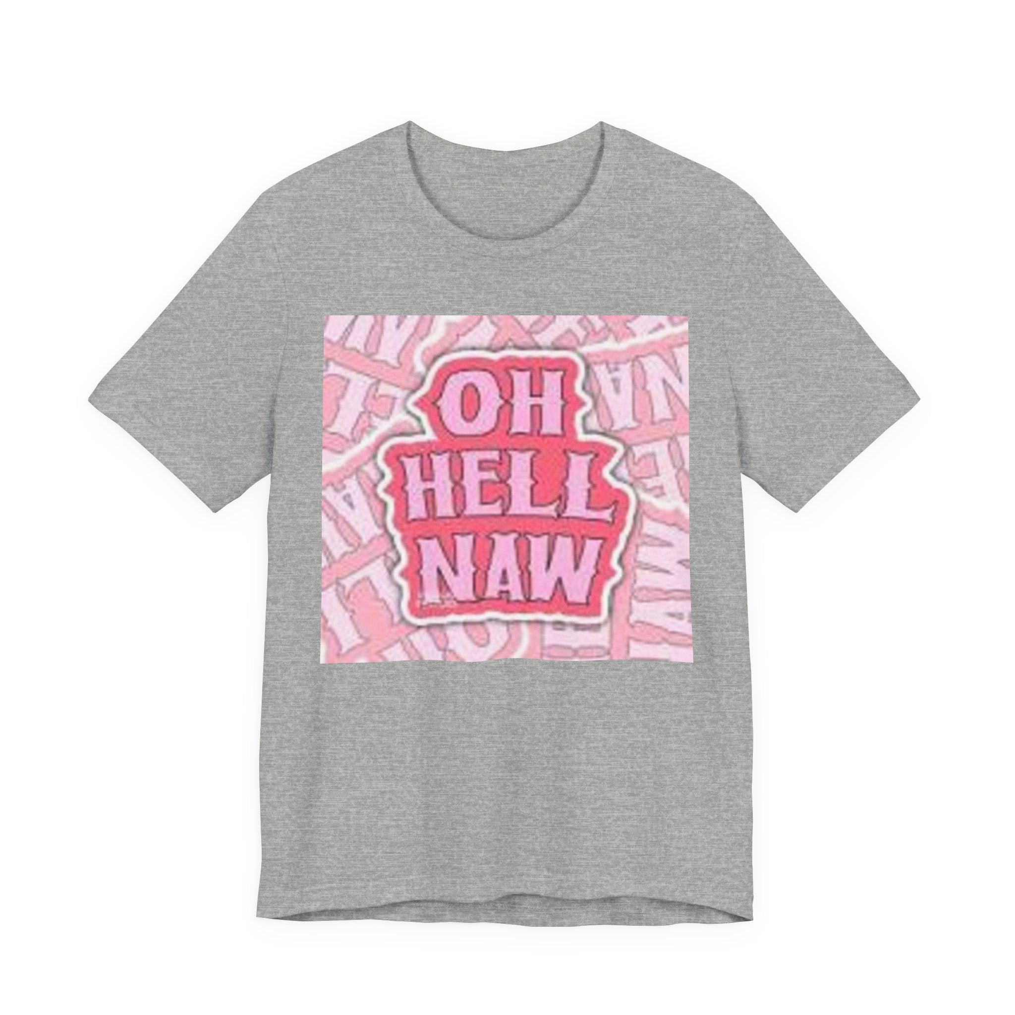 Oh Hell Naw pink graphic Tee | sassy text shirt, retro bubble letters