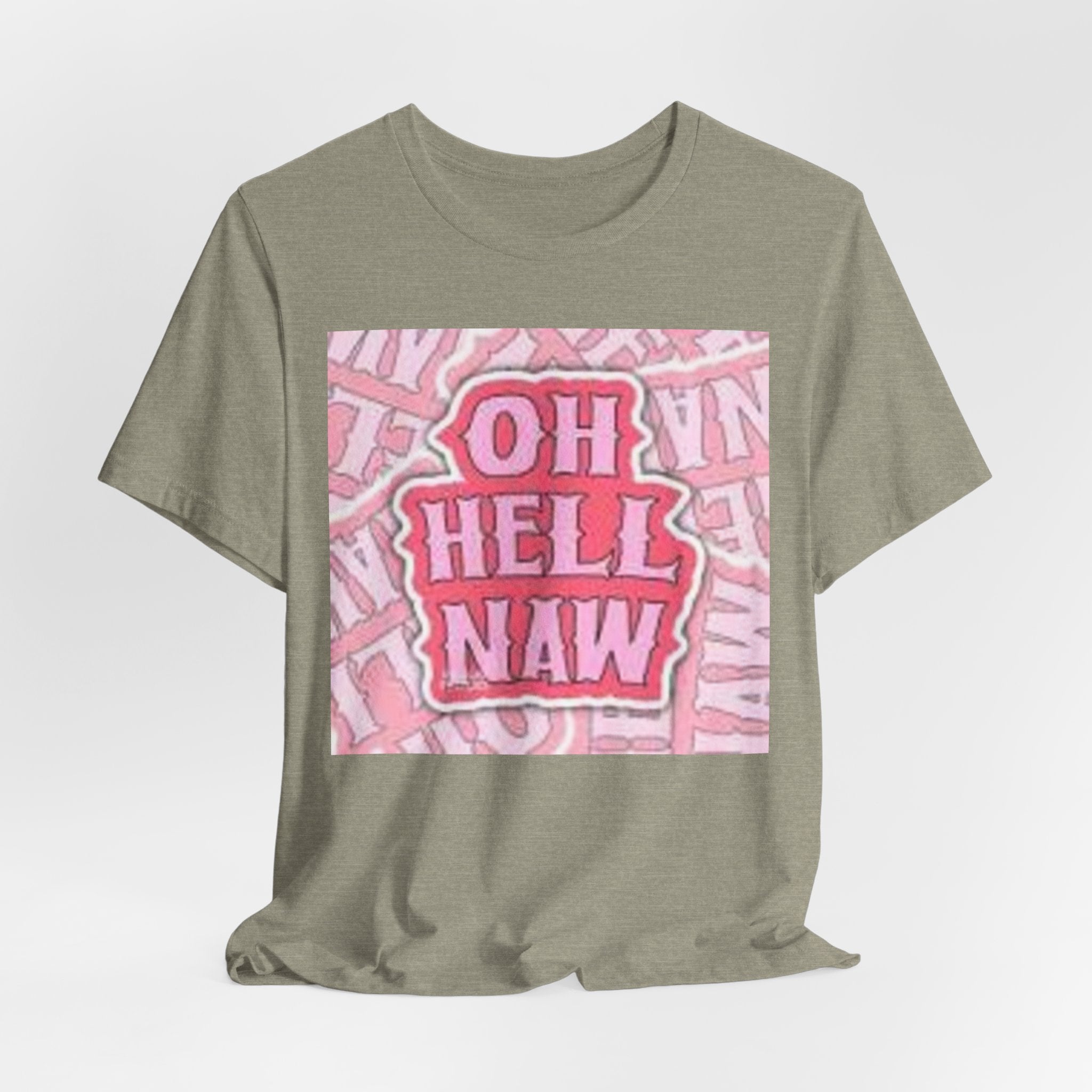 Oh Hell Naw pink graphic Tee | sassy text shirt, retro bubble letters