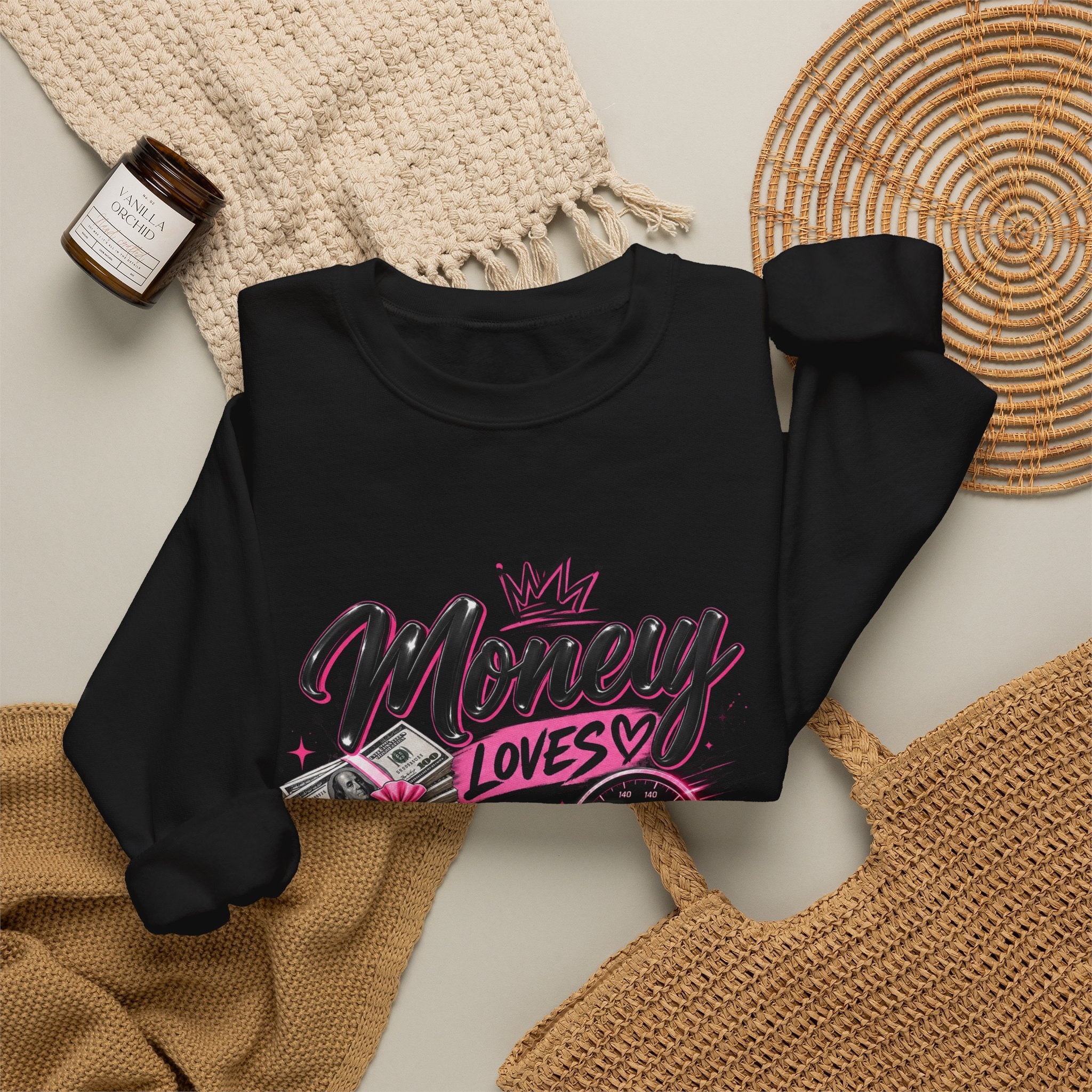 Money Loves Speed Crewneck Sweatshirt