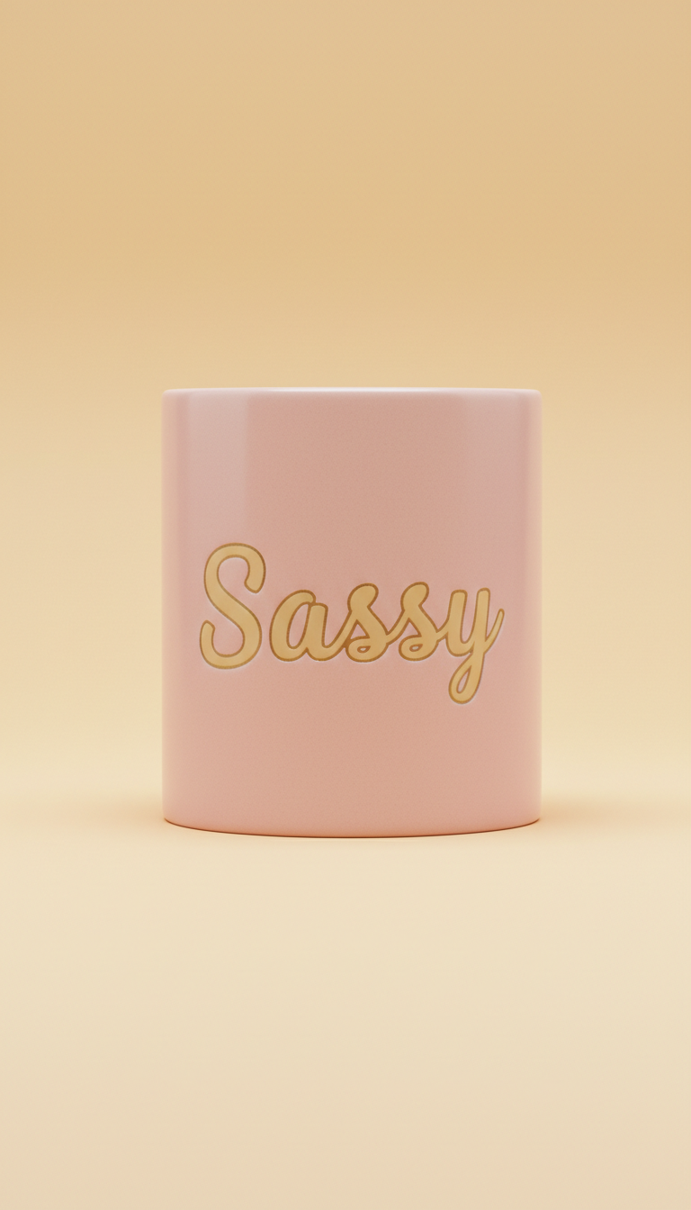 Blush Pink 'Sassy' Boutique Mug